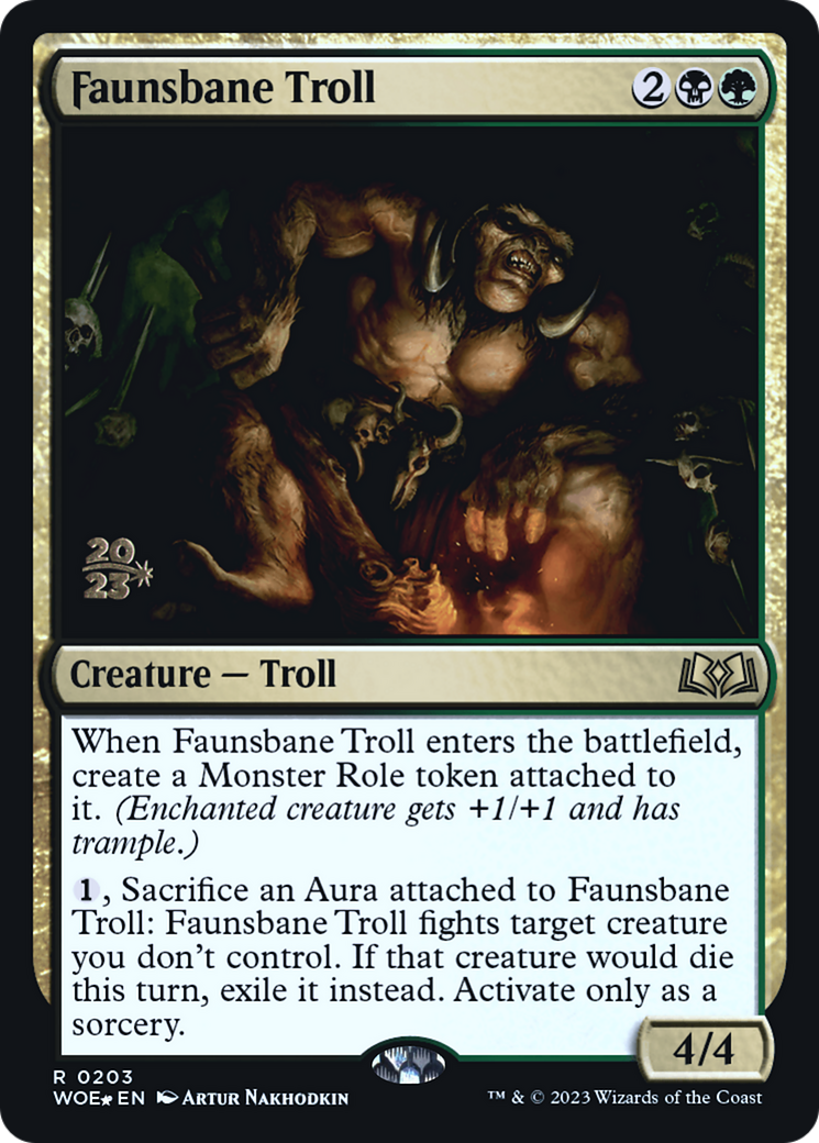 Faunsbane Troll [Wilds of Eldraine Promos] Foil