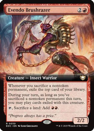 Evendo Brushrazer (Extended Art) [Commander: Edge of Eternities]