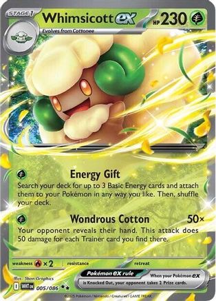 Whimsicott ex - 5/086 [SV: White Flare] - Holofoil
