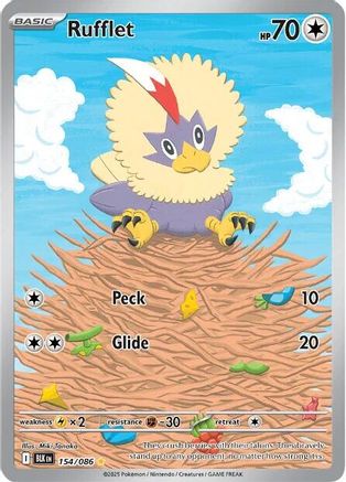 Rufflet - 154/086 [SV: Black Bolt] - Holofoil