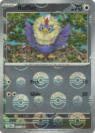 Rufflet - 77/086 (Poke Ball Pattern) [SV: Black Bolt] - Holofoil