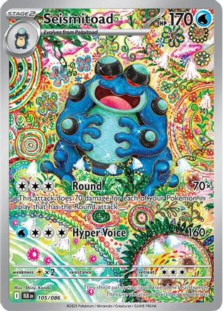 Seismitoad - 105/086 [SV: Black Bolt] - Holofoil