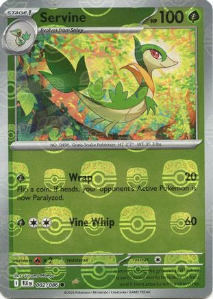 Servine - 2/086 (Master Ball Pattern) [SV: Black Bolt] - Holofoil