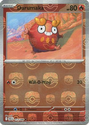 Darumaka - 13/086 (Master Ball Pattern) [SV: Black Bolt] - Holofoil