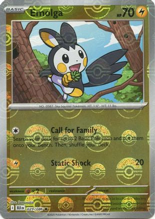 Emolga - 29/086 (Poke Ball Pattern) [SV: Black Bolt] - Holofoil
