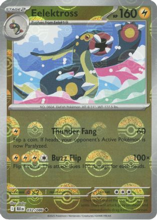 Eelektross - 32/086 (Poke Ball Pattern) [SV: Black Bolt] - Holofoil