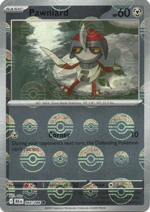 Pawniard - 64/086 (Poke Ball Pattern) [SV: Black Bolt] - Holofoil