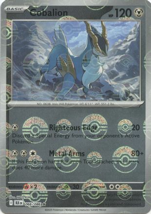 Cobalion - 66/086 (Poke Ball Pattern) [SV: Black Bolt] - Holofoil