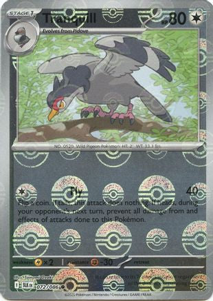 Tranquill - 72/086 (Poke Ball Pattern) [SV: Black Bolt] - Holofoil
