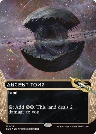 Ancient Tomb (0091) (Borderless) (Galaxy Foil) - Edge of Eternities: Stellar Sights Foil