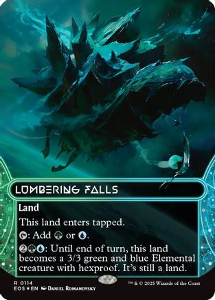 Lumbering Falls (0114) (Borderless) (Galaxy Foil) - [Edge of Eternities: Stellar Sights] Foil