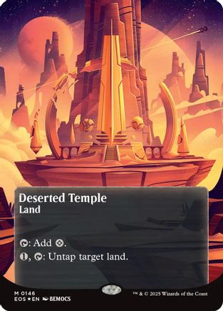 Deserted Temple (0146) (Borderless) (Galaxy Foil) [Edge of Eternities: Stellar Sights] Foil