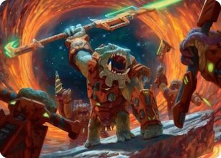 Frontline War-Rager Art Card [Art Series: Edge of Eternities]