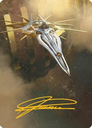 Dawnsire, Sunstar Dreadnought Art Card (Gold-Stamped Signature) [Art Series: Edge of Eternities]