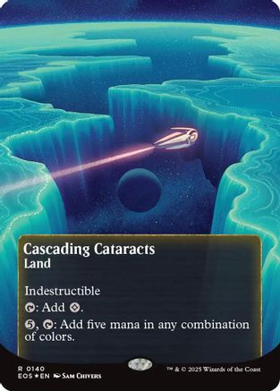 Cascading Cataracts (0140) (Borderless) (Galaxy Foil) - Edge of Eternities: Stellar Sights Foil