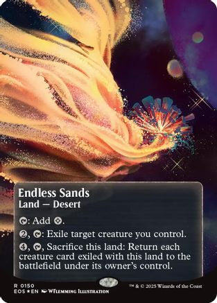 Endless Sands (0150) (Borderless) (Galaxy Foil) [Edge of Eternities: Stellar Sights] Foil