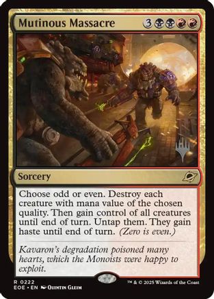 Mutinous Massacre (Promo Pack) [Edge of Eternities Promo Pack]