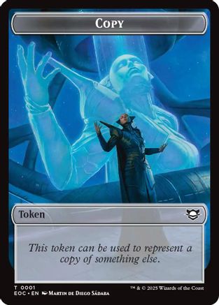Copy // Golem (0012) Double-Sided Token - Commander: Edge of Eternities Foil