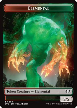 Elemental (0008) // Gnome Double-Sided Token [Commander: Edge of Eternities] Foil