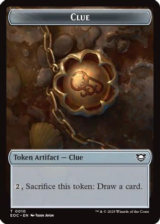 Clue // Beast (0005) Double-Sided Token [Commander: Edge of Eternities] Foil