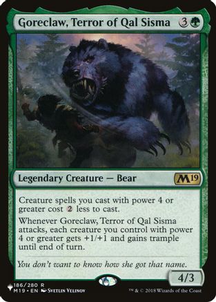 Goreclaw, Terror of Qal Sisma [The List Reprints]