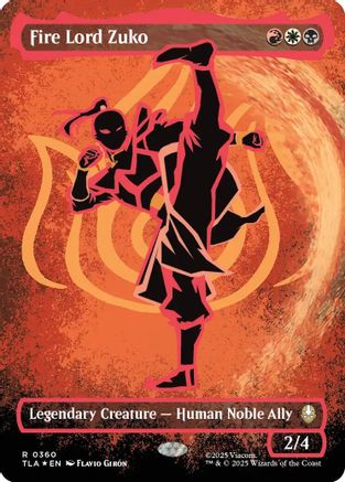 Fire Lord Zuko (Borderless) (Neon Ink Foil) [Avatar: The Last Airbender] Foil