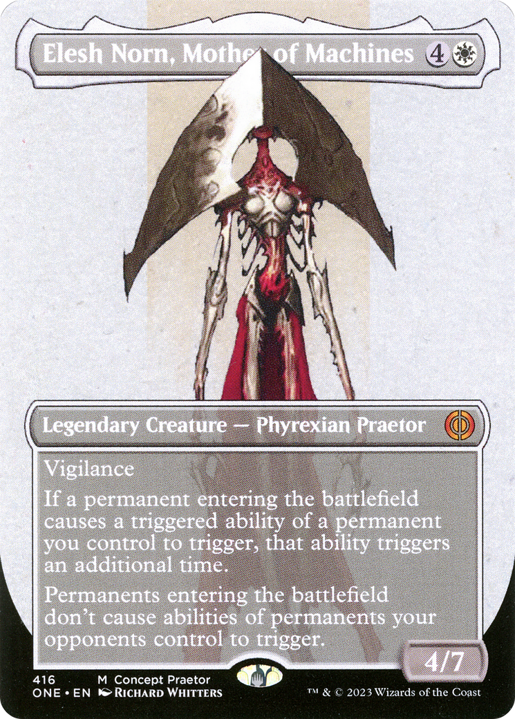 Elesh Norn, Mother of Machines (Concept Praetor) (Borderless) [Phyrexia: All Will Be One]