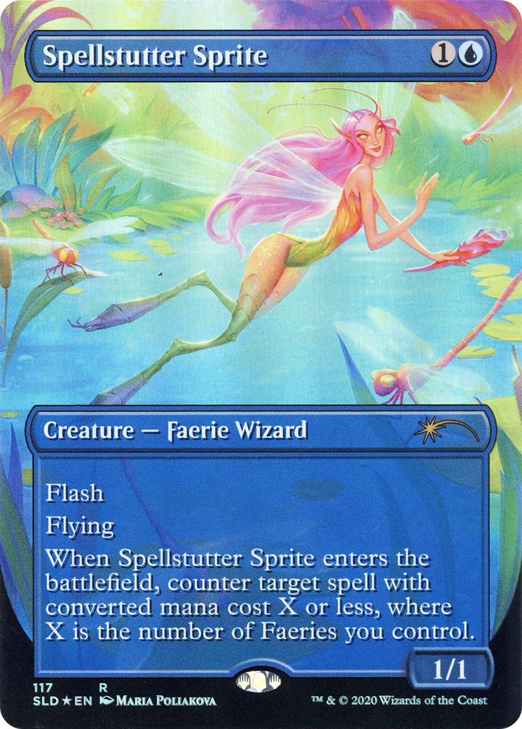 Spellstutter Sprite [Secret Lair Drop] (Borderless) Foil