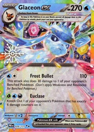 Glaceon ex (Holiday Calendar) 026/131 [SV Prismatic Evolutions]  - Holofoil