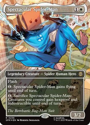 Spectacular Spider-Man (0236) (Borderless) (Textured Foil) [Marvel's Spider-Man] Foil