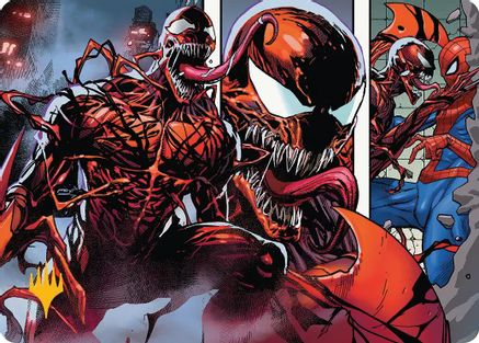 Carnage, Crimson Chaos Art Card (Gold-Stamped Planeswalker Symbol) - Art Series: Marvel's Spider-Man