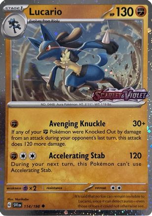 Lucario (Scarlet & Violet Stamp) 114 [Miscellaneous Cards & Products]  - Holofoil