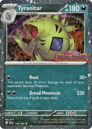 Tyranitar (Paldea Evolved Stamp) 135 [Miscellaneous Cards & Products]  - Holofoil