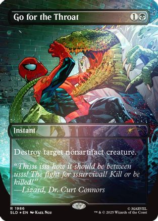 Go for the Throat (Rainbow Foil) [Secret Lair Drop Series] Foil