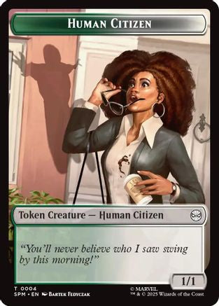 Human Citizen // Treasure Double-Sided Token [Marvel's Spider-Man]