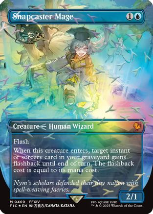 Snapcaster Mage (Borderless) (Chocobo Track Foil) [FINAL FANTASY Commander]