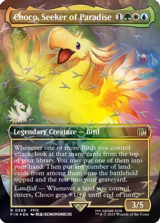 Choco, Seeker of Paradise (Borderless) (Chocobo Track Foil) [FINAL FANTASY] Foil