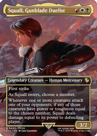 Squall, Gunblade Duelist (Borderless) [FINAL FANTASY Commander]