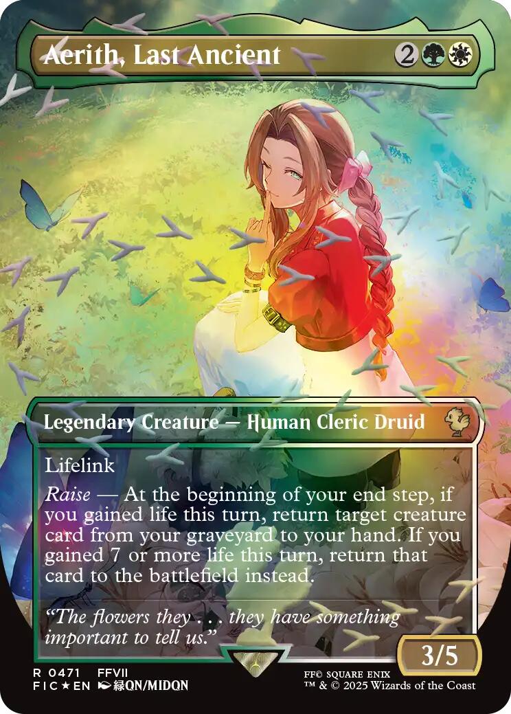 Aerith, Last Ancient (Borderless) (Chocobo Track Foil) [FINAL FANTASY Aerith, Last Ancient (Borderless) (Chocobo Track Foil) [FINAL FANTASY