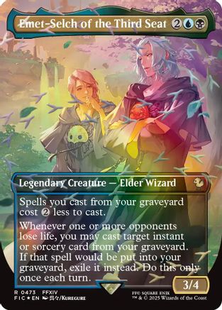 Emet-Selch of the Third Seat (Borderless) (Chocobo Track Foil) [Commander: FINAL FANTASY] Foil