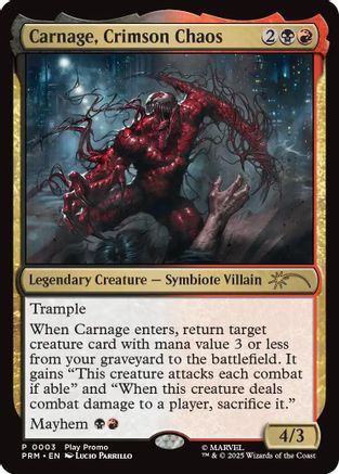 Carnage, Crimson Chaos - Play Promos