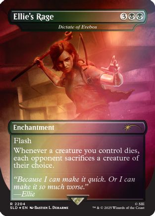 Ellie's Rage - Dictate of Erebos (Rainbow Foil) [Secret Lair Drop Series] Foil
