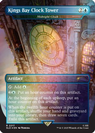 Kings Bay Clock Tower - Midnight Clock (Rainbow Foil) [Secret Lair Drop Series] Foil