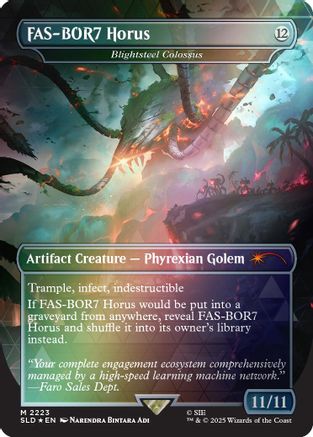 FAS-BOR7 Horus - Blightsteel Colossus (Rainbow Foil) [Secret Lair Drop Series] Foil