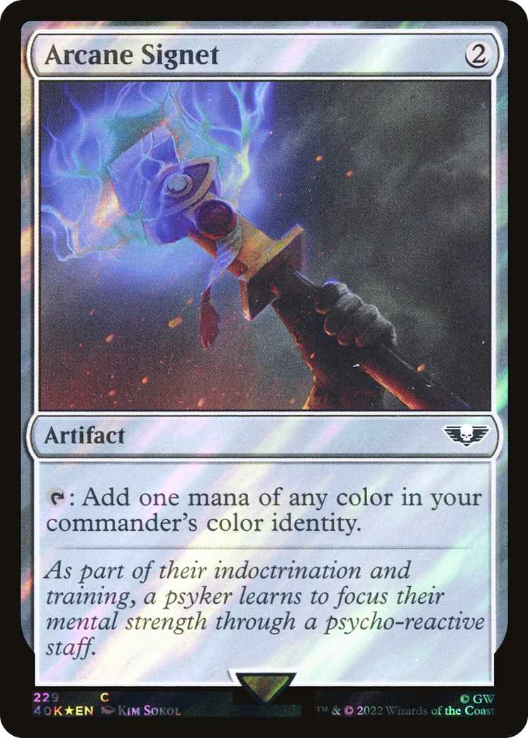 Arcane Signet (229) (Surge Foil) - Warhammer 40,000 Commander Foil