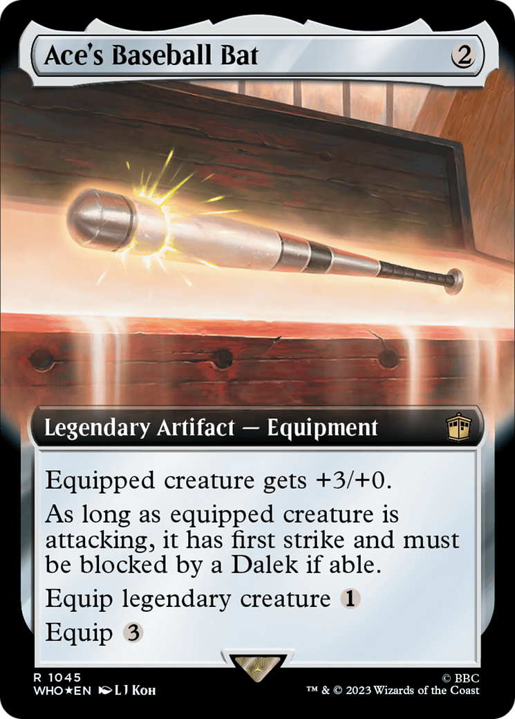 Ace's Baseball Bat (Extended Art) (Surge Foil) - Doctor Who: (Extended Art) Foil