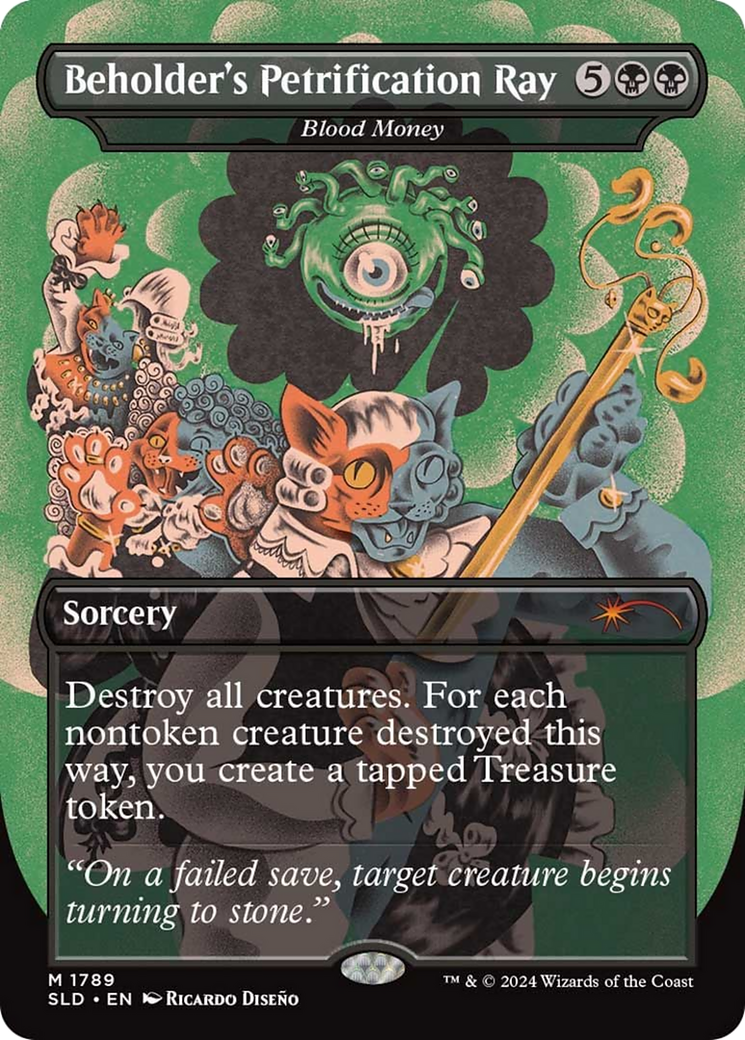 Beholder's Petrification Ray - Blood Money - Secret Lair Drop / Beholder's Petrification Ray (Borderless)