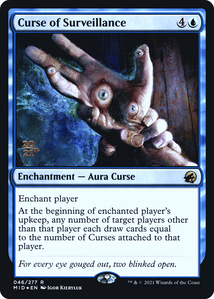 Curse of Surveillance [Innistrad: Midnight Hunt Promos] Foil