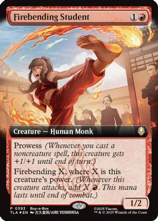 Firebending Student (Extended Art) [Buy-A-Box Promos] Foil