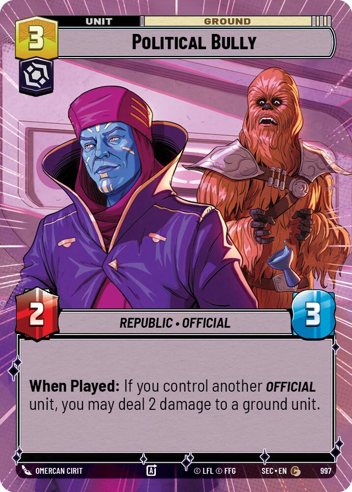 Political Bully (997) (Hyperspace Foil) (997) [Secrets of Power]
